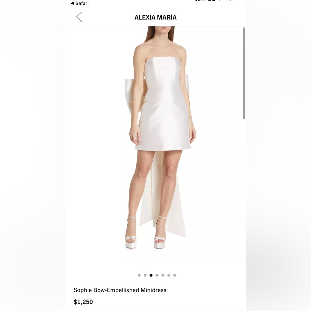 Alexia Maria Sophie Bow-Embellished Minidress